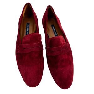 Margaux The Penny Loafers Garnet Suede Sz 37
